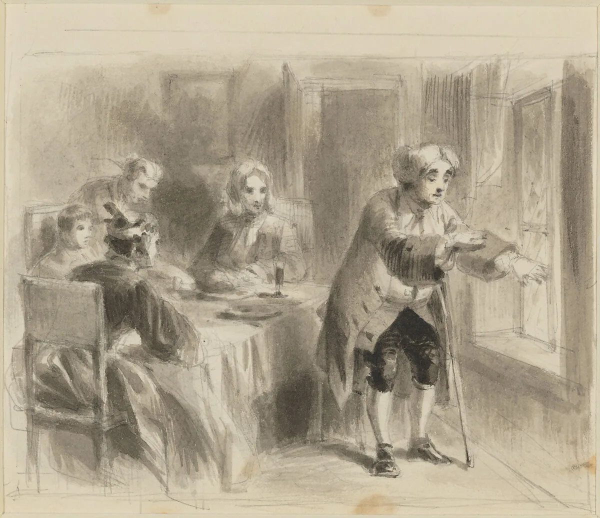 Uncle Toby and the Fly (from Laurence Sterne's "Tristram Shandy") — Felix Octavius Carr Darley|Laurence Sterne