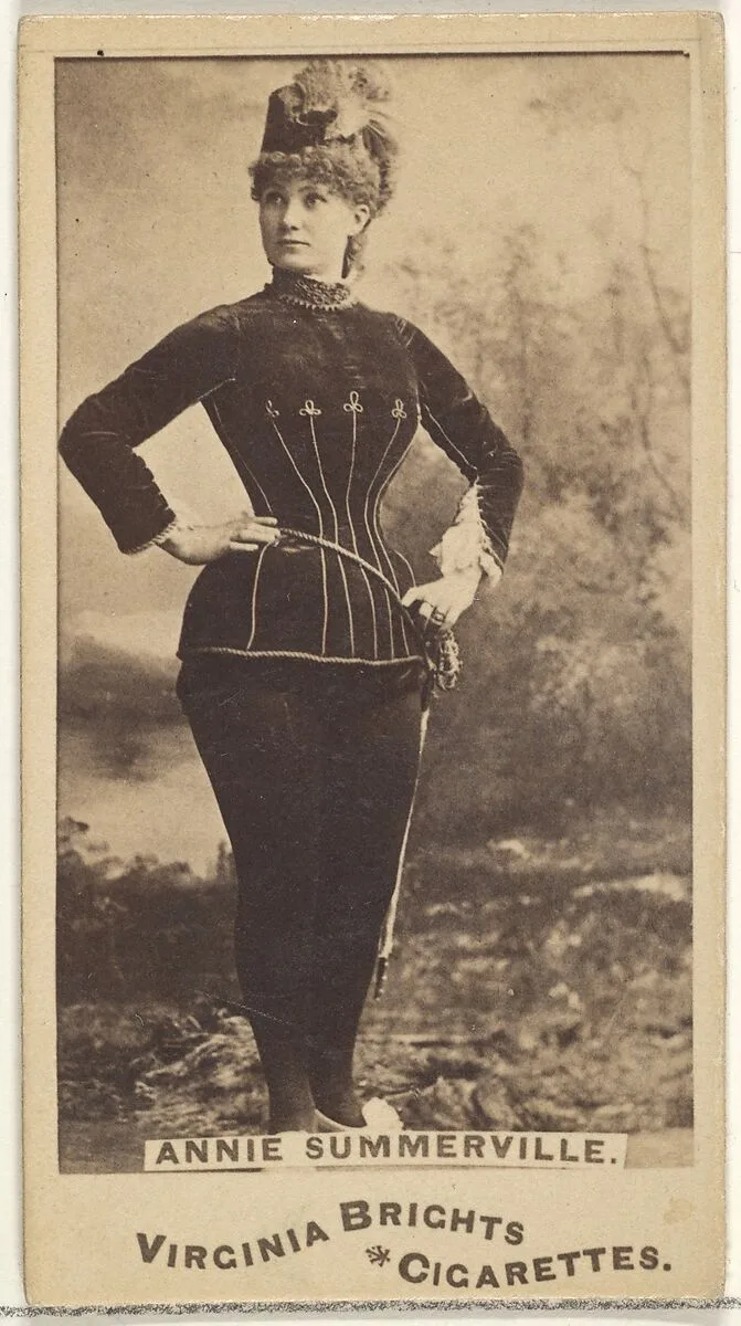 Annie Summerville, from the Actors and Actresses series (N45, Type 1) for Virginia Brights Cigarettes — Allen & Ginter