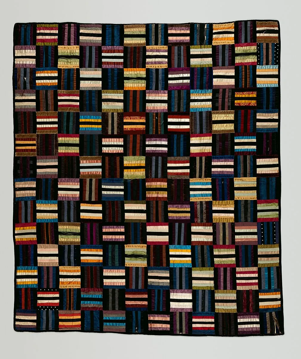 Quilt (or decorative throw), Roman Stripes pattern — Julia Perry Brigham