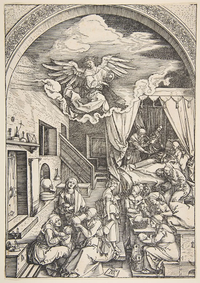 The Birth of the Virgin, from The Life of the Virgin — Albrecht Dürer