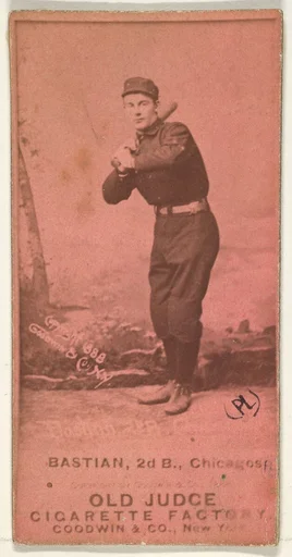 Bastian, 2nd Base, Chicago, from the Old Judge series (N172) for Old Judge Cigarettes