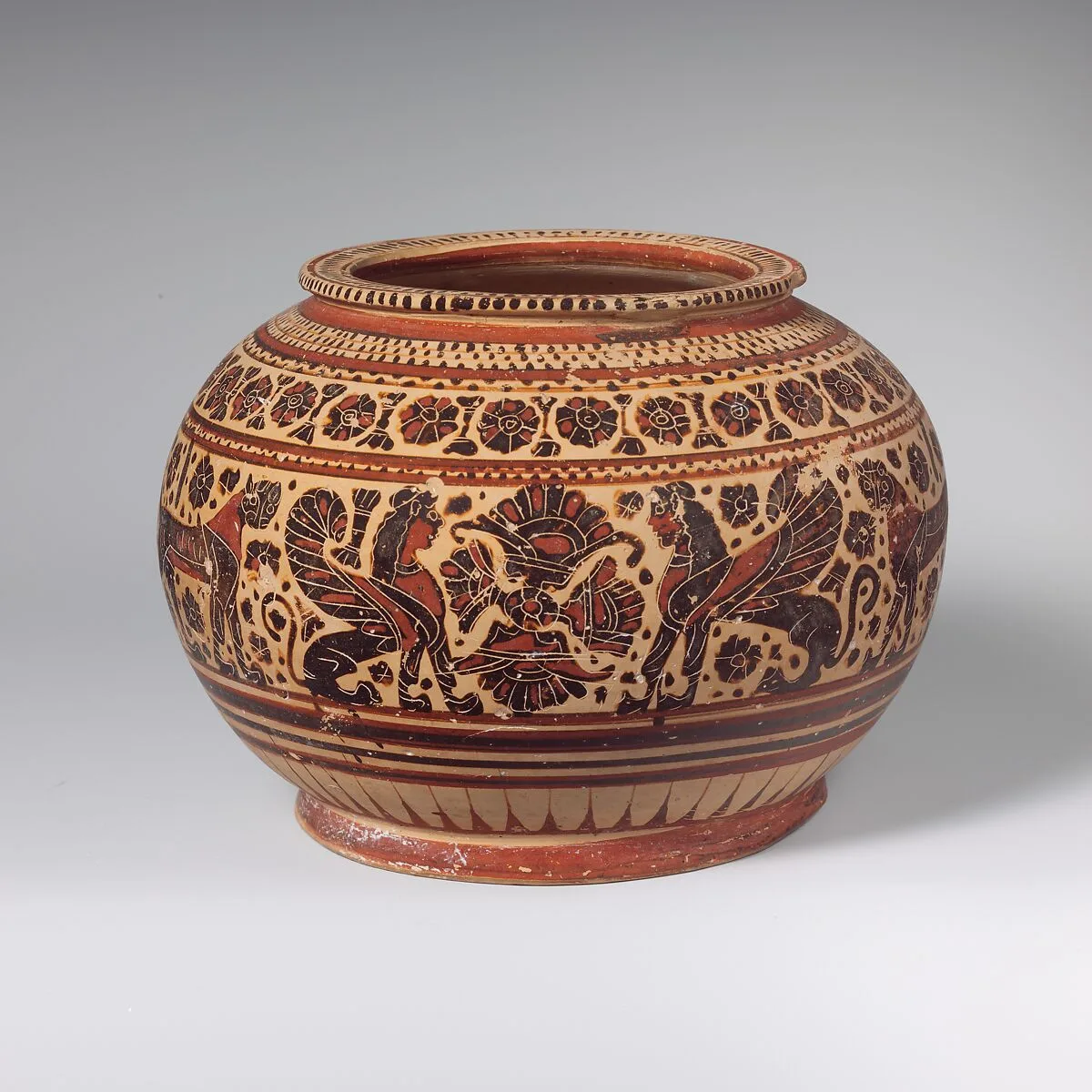 Terracotta pyxis (box) — Canessa Painter