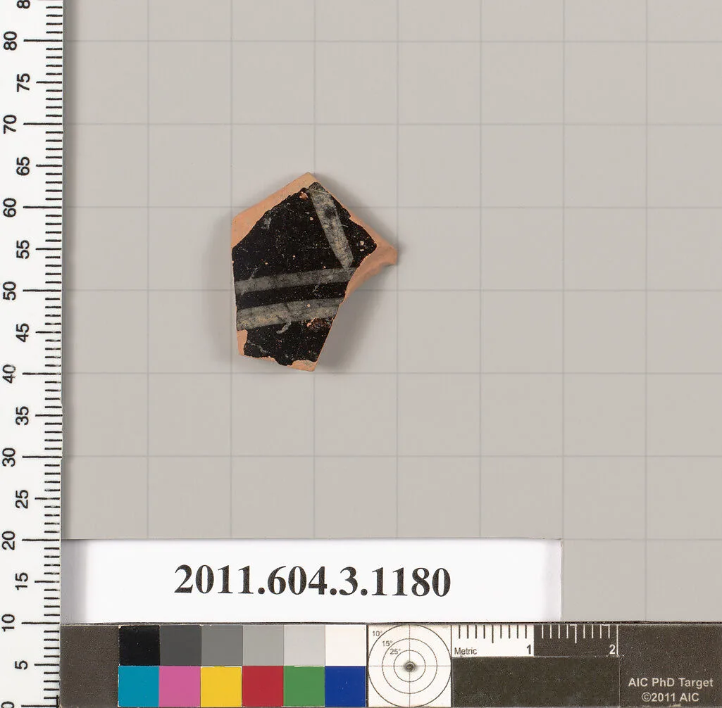 Terracotta fragment of a mastoid (drinking cup with narrow base) or a kyathos (cup-shaped ladle) — Unknown