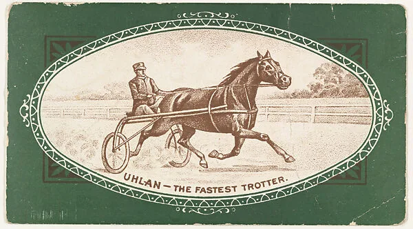 Uhlan, The Fastest Trotter, from Speed Champions series (T228), issued by Mendel's Cigarros and DePew Cigarros. — Mendel & Company|Edward D. DePew & Company