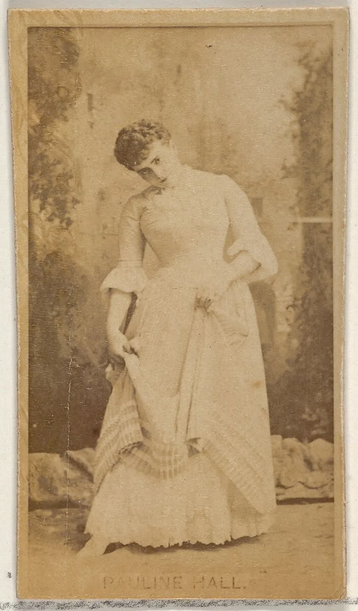 Pauline Hall, from the Actors and Actresses series (N45, Type 8) for Virginia Brights Cigarettes — Allen & Ginter