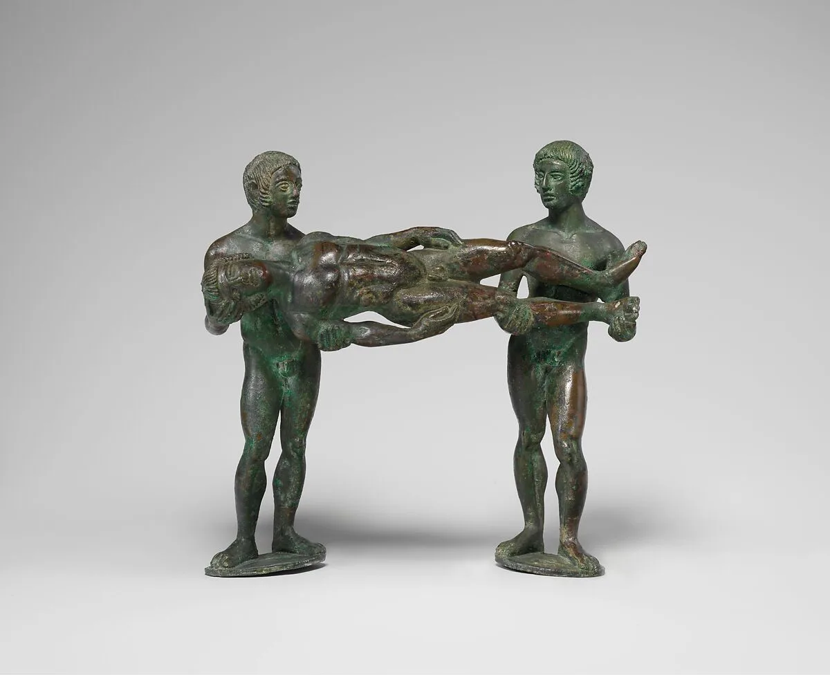 Bronze handle from a cista (toiletry box) — Unknown