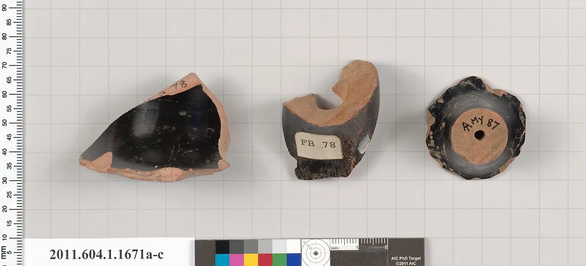 Terracotta fragments of kylikes (drinking cups) — Unknown