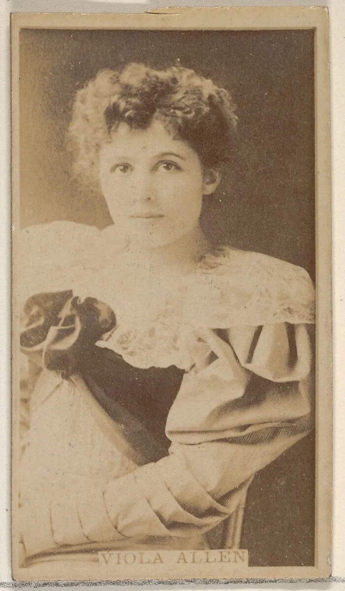 Viola Allen, from the Actors and Actresses series (N45, Type 8) for Virginia Brights Cigarettes — Allen & Ginter