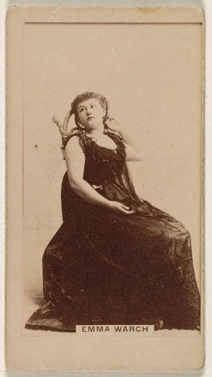 Emma Warch, from the Actresses series (N245) issued by Kinney Brothers to promote Sweet Caporal Cigarettes — Kinney Brothers Tobacco Company