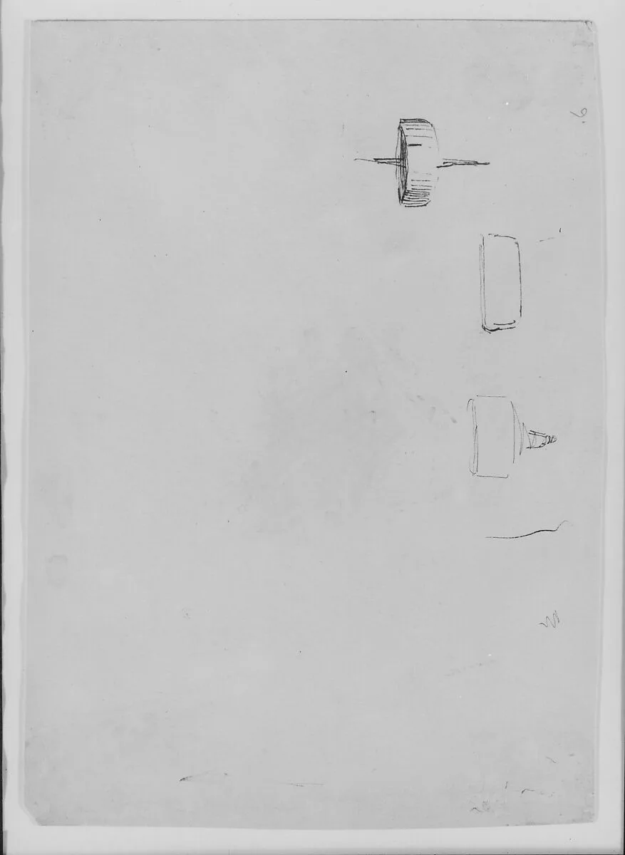 Sketches of Wheels, Drums (from Sketchbook) — James McNeill Whistler