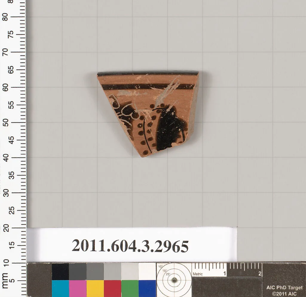Terracotta rim fragment of a kylix (drinking cup) — Unknown