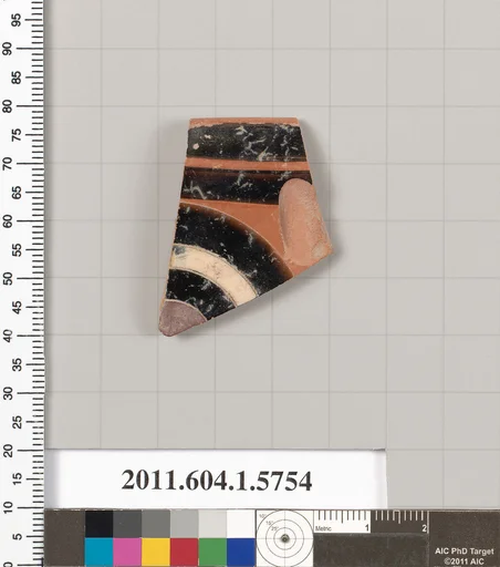 Terracotta rim fragment of a kylix: eye-cup (drinking cup)