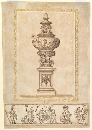 Study of an Urn; Study for the Frieze Decoration around the Urn