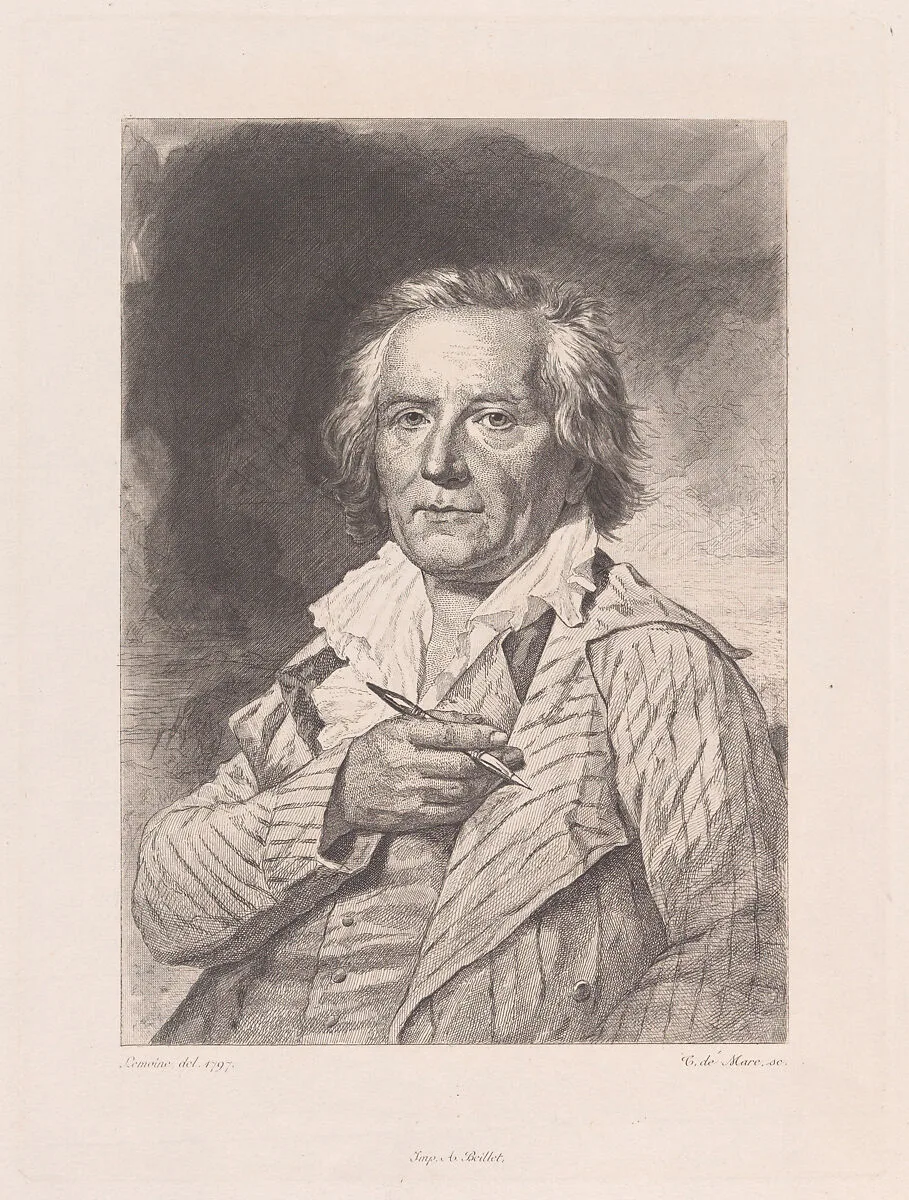 Portrait of Jean Honoré Fragonard — Tiburce de Mare|Jacques Antoine Marie Lemoine