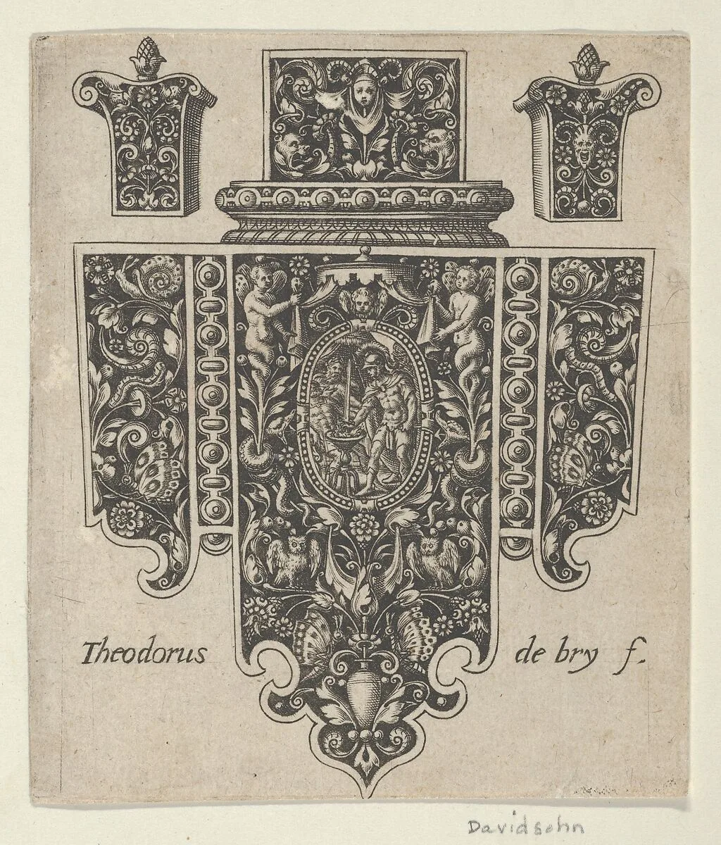 Design for a Sword or Dagger Handle — Theodor de Bry