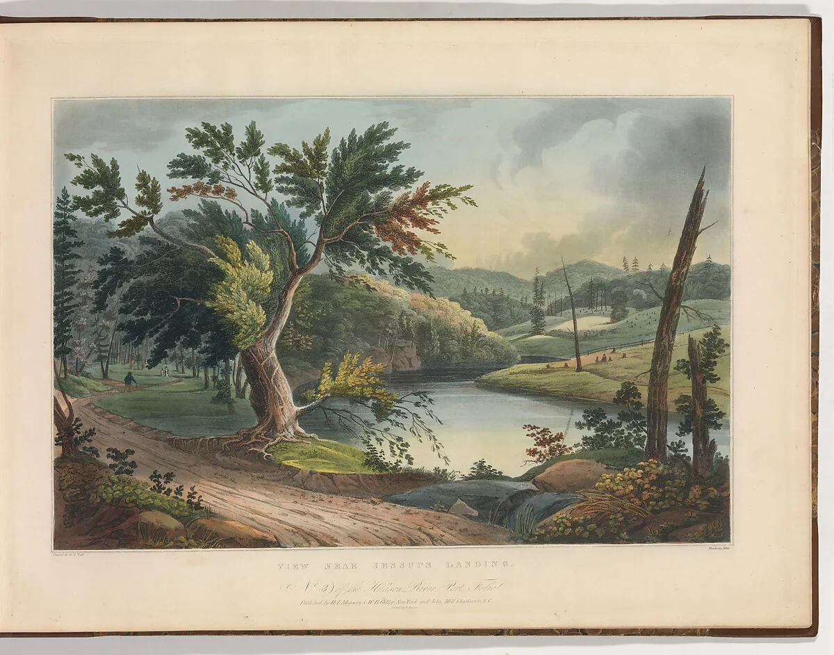 View Near Jessup's Landing (No. 3 of The Hudson River Portfolio) — William Guy Wall|Henry J. Megarey|John Rubens Smith|W. B. Gilley|John Mill|William and Charles Rollinson|John Hill