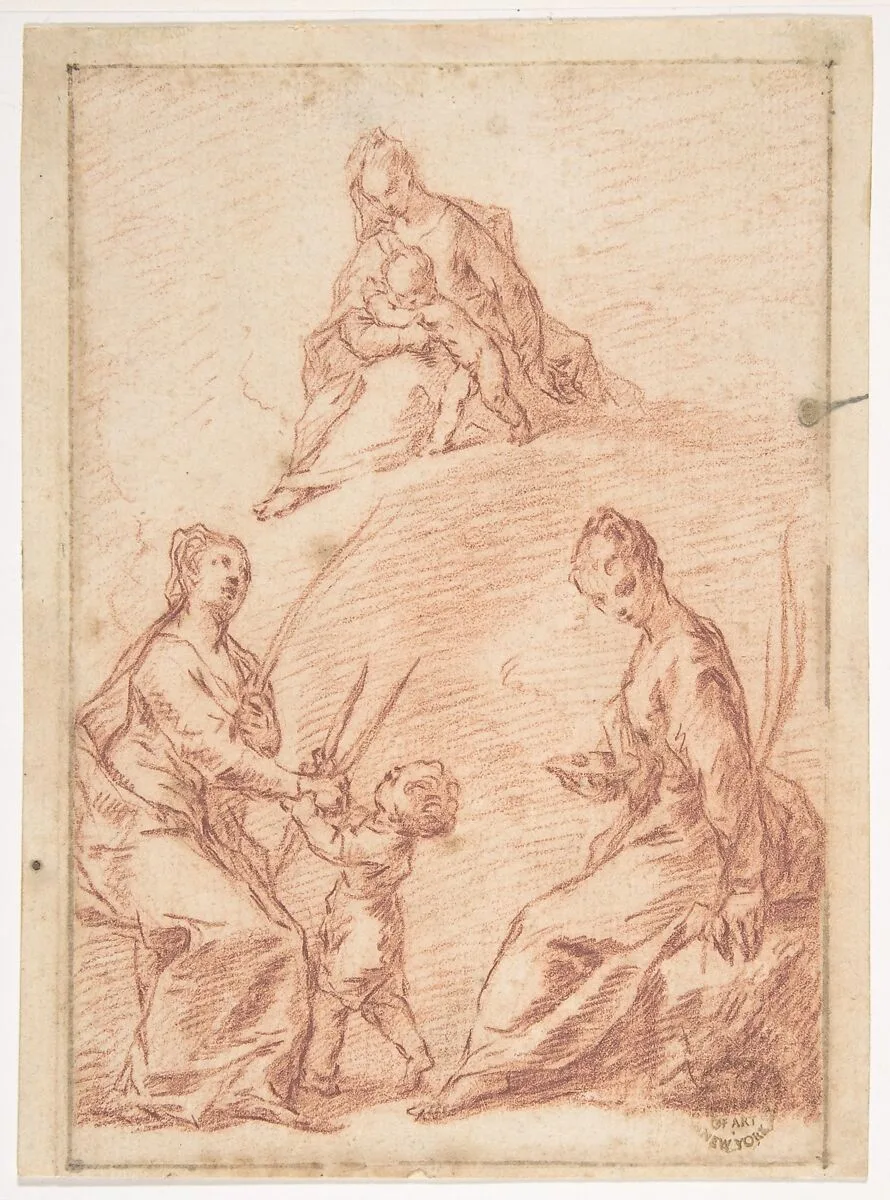 The Virgin and Child Appearing to Saint Agatha and Saint Lucy — Nicola Grassi