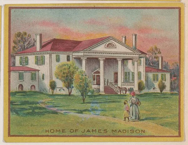 Home of James Madison, collector card from the Famous Buildings series (D30), issued by the Weber Baking Company — Weber Baking Company