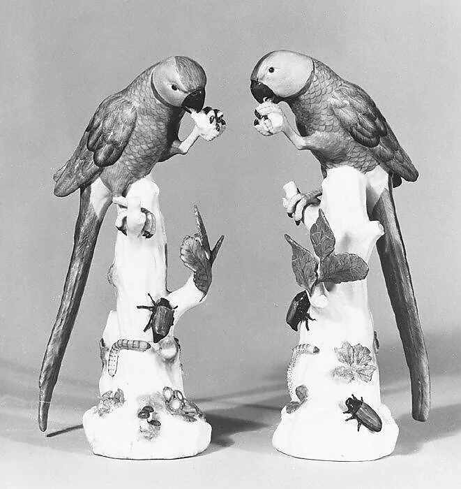 Indian parrot (one of a pair) — Meissen Manufactory|Johann Joachim Kändler