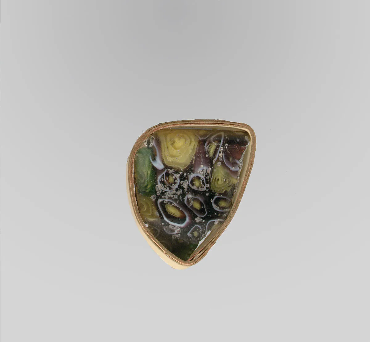 Glass mosaic carinated bowl fragment — Unknown