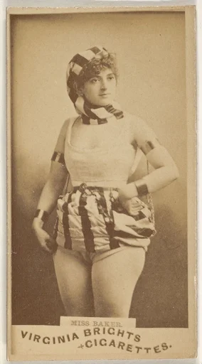 Miss Baker, from the Actors and Actresses series (N45, Type 1) for Virginia Brights Cigarettes