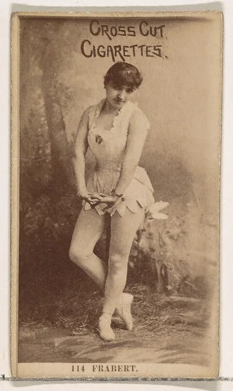 Card Number 114, Frabert, from the Actors and Actresses series (N145-2) issued by Duke Sons & Co. to promote Cross Cut Cigarettes — W. Duke, Sons & Co.