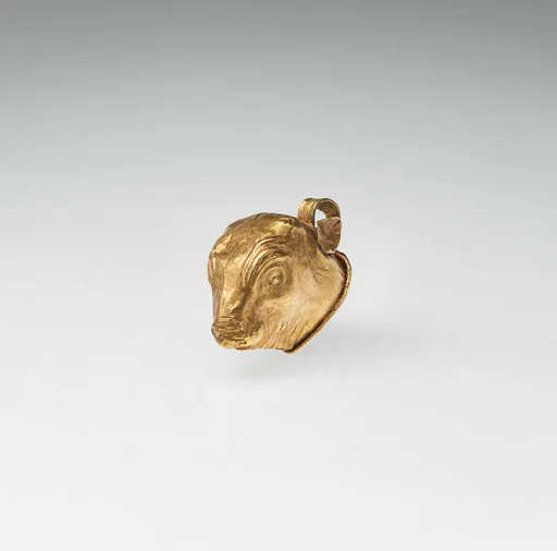 Gold calf-head pendant