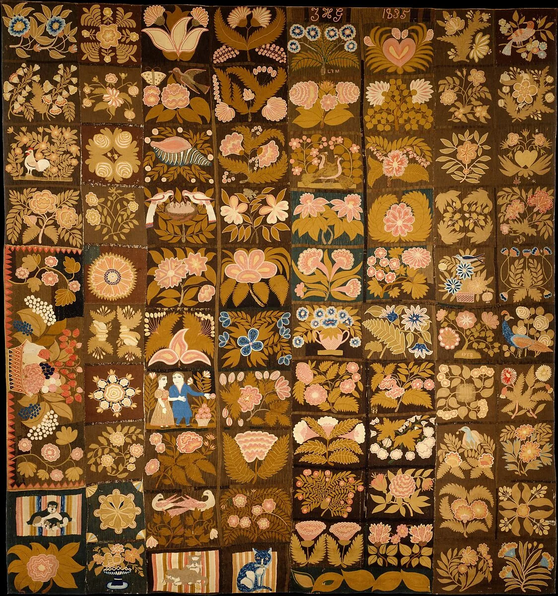 Embroidered Carpet — Zeruah H. Guernsey Caswell