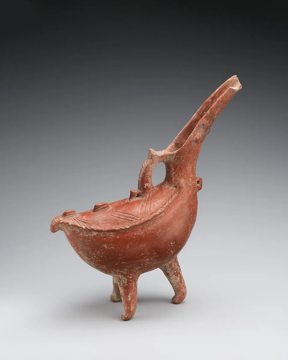 Terracotta askos (vessel) in the form of a bird — Unknown