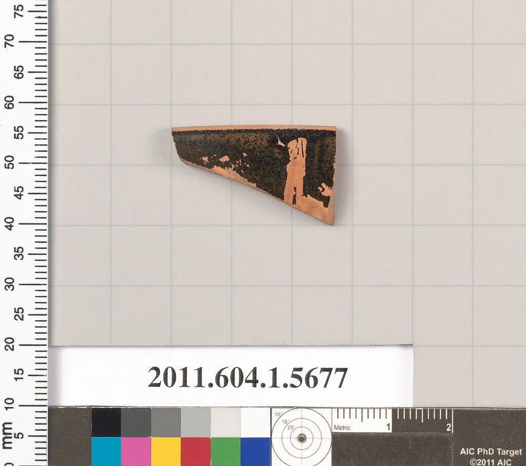 Terracotta rim fragment of a kylix (drinking cup) — Unknown