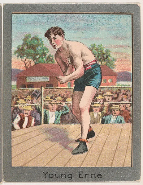 Young Erne, from the Champion Athlete and Prize Fighter series (T220), issued by Mecca and Tolstoi Cigarettes — Tolstoi Cigarettes|Mecca Cigarettes