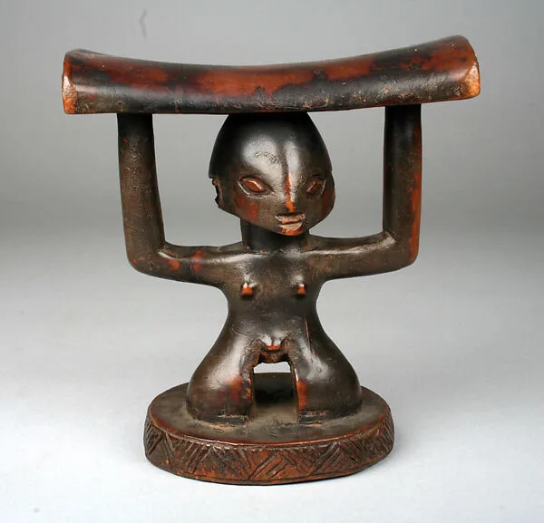 Headrest: Male Caryatid — Unknown