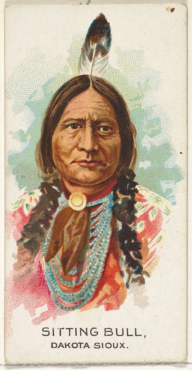 Sitting Bull, Dakota Sioux, from the American Indian Chiefs series (N2) for Allen & Ginter Cigarettes Brands — Allen & Ginter