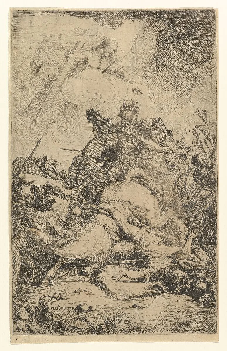 The Conversion of Saul — Michael Lucas Leopold Willmann|H. Bem (?)