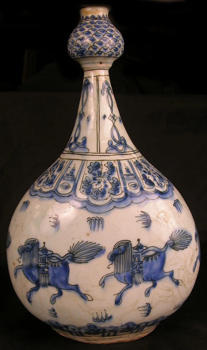 Bottle with Running Quadrupeds — Unknown