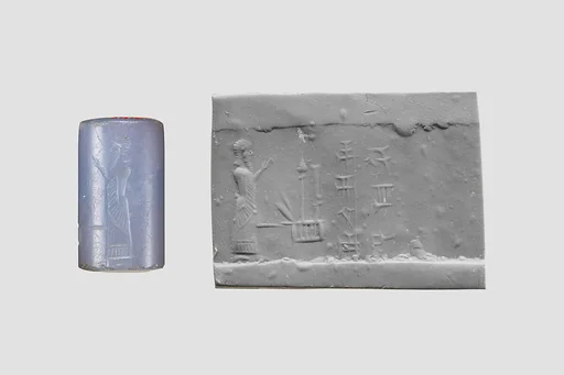 Cylinder seal with cultic scene
