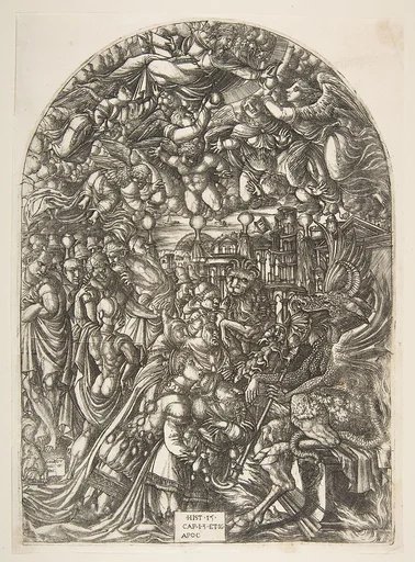 The Dragon with two Horns and the Beast with Seven, from the Apocalypse