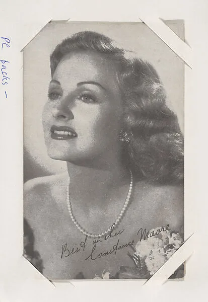 Constance Moore from Movie Stars Exhibit Cards series (W401) — Unknown