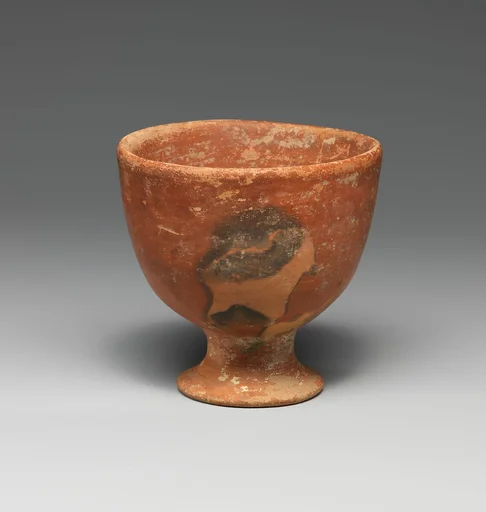 Terracotta footed cup