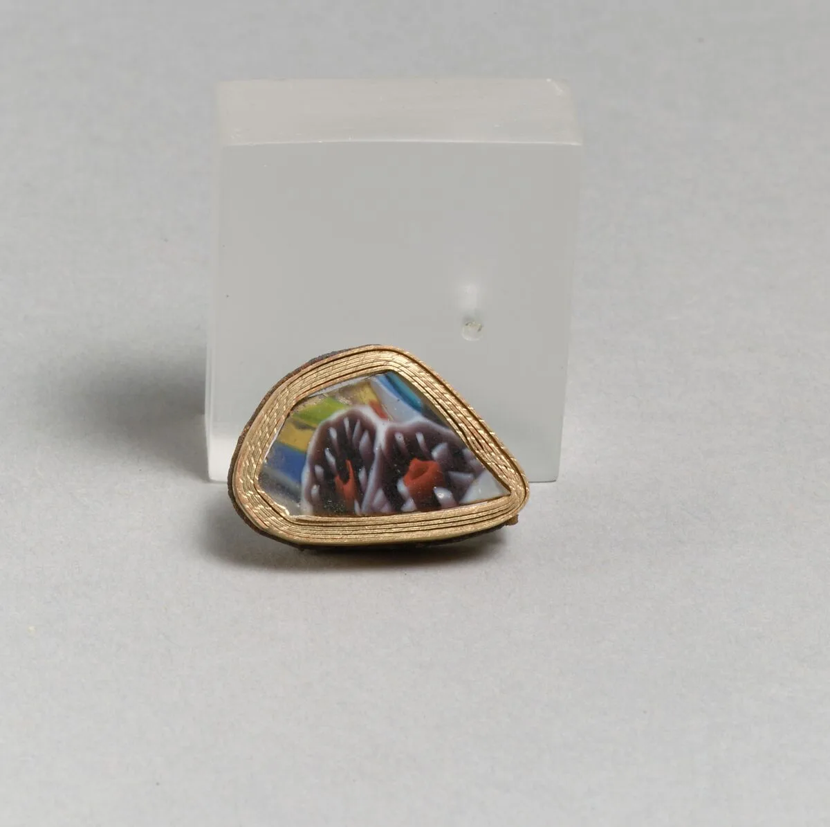 Glass short-strip mosaic fragment — Unknown