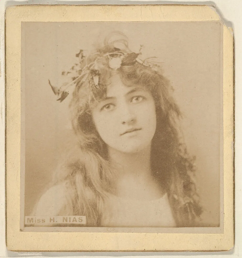 Miss H. Nias, from the Actresses series (N246), Type 2, issued by Kinney Brothers to promote Sporting Extra Cigarettes — Kinney Brothers Tobacco Company