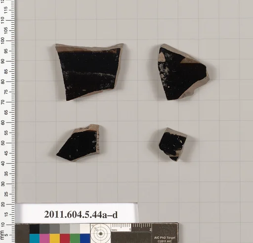 Terracotta fragments of kylikes (drinking cups)