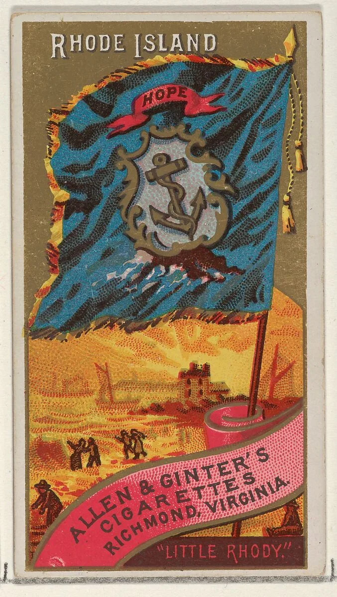 Rhode Island, from Flags of the States and Territories (N11) for Allen & Ginter Cigarettes Brands — Allen & Ginter