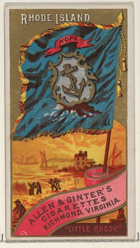Rhode Island, from Flags of the States and Territories (N11) for Allen & Ginter Cigarettes Brands