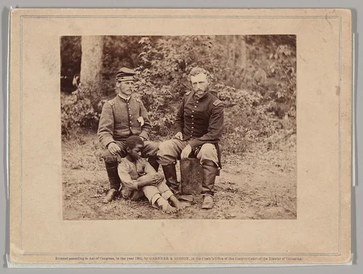 Lieutenant Washington, a Confederate Prisoner, and Capt. Custis [sic] (for Custer) U.S.A.