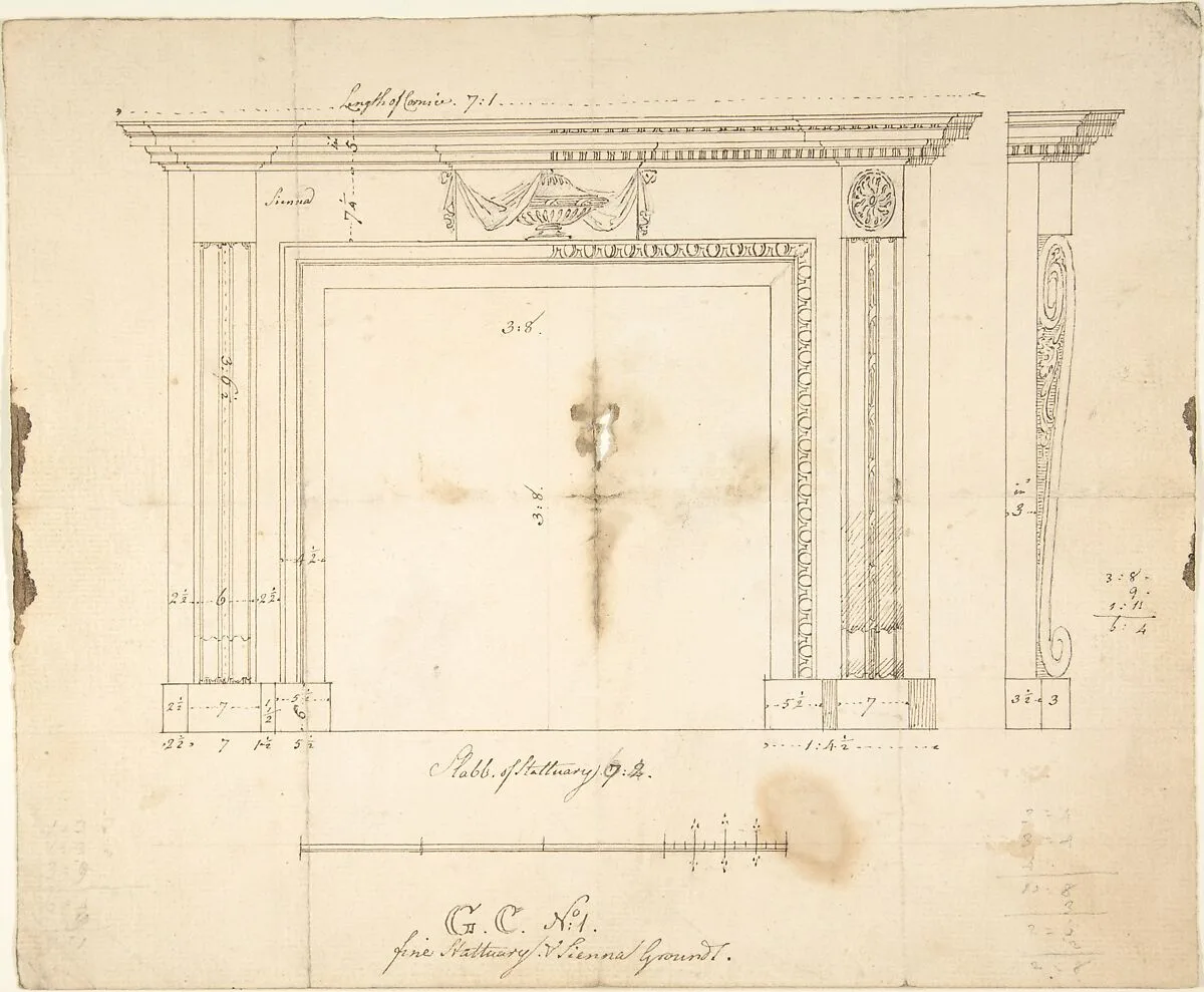 Design for a Chimneypiece — Sir William Chambers