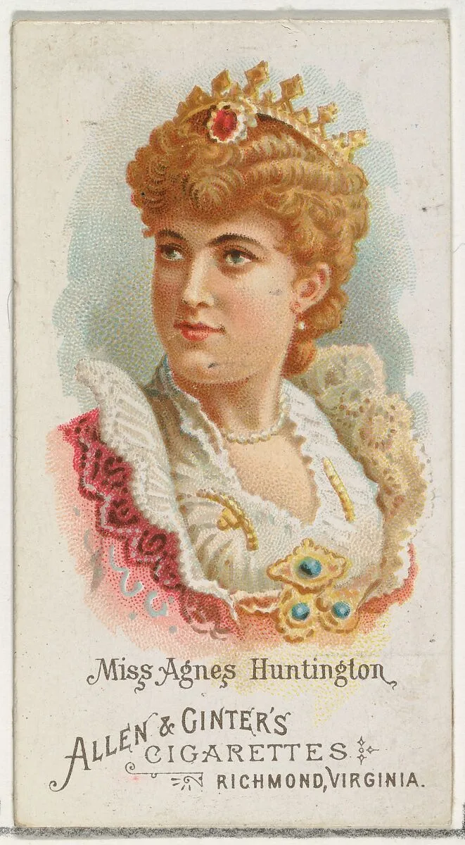 Miss Agnes Huntington, from World's Beauties, Series 1 (N26) for Allen & Ginter Cigarettes — Allen & Ginter
