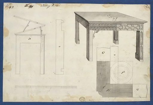 Writing Table, from Chippendale Drawings, Vol. II