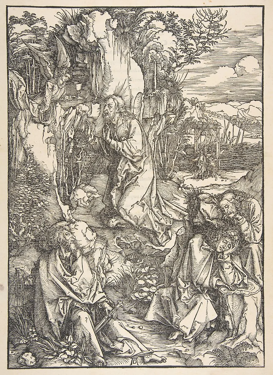 Christ on the Mount of Olives, from "The Large Passion" — Albrecht Dürer