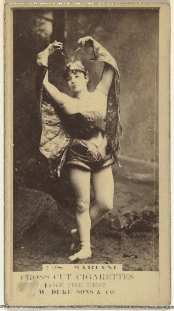 Mariani, from the Actors and Actresses series (N145-3) issued by Duke Sons & Co. to promote Cross Cut Cigarettes — W. Duke, Sons & Co.